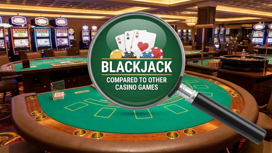 Compare Blackjack with other casino games Compare Blackjack with other games