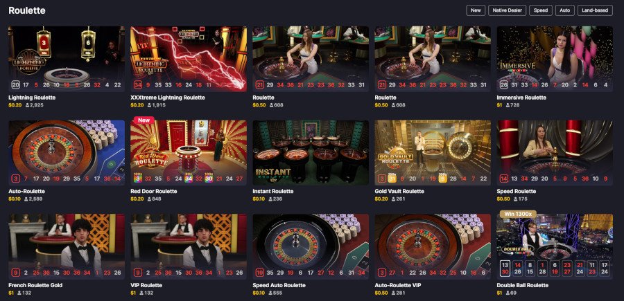 Live Dealer Roulettes by Evolution Gaming