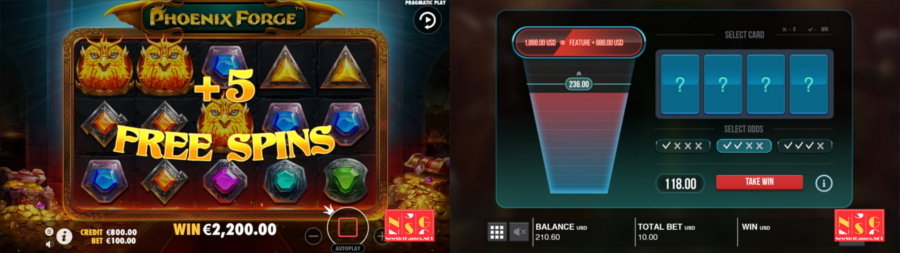 Free Spin and Gambling Round in the Online Slot