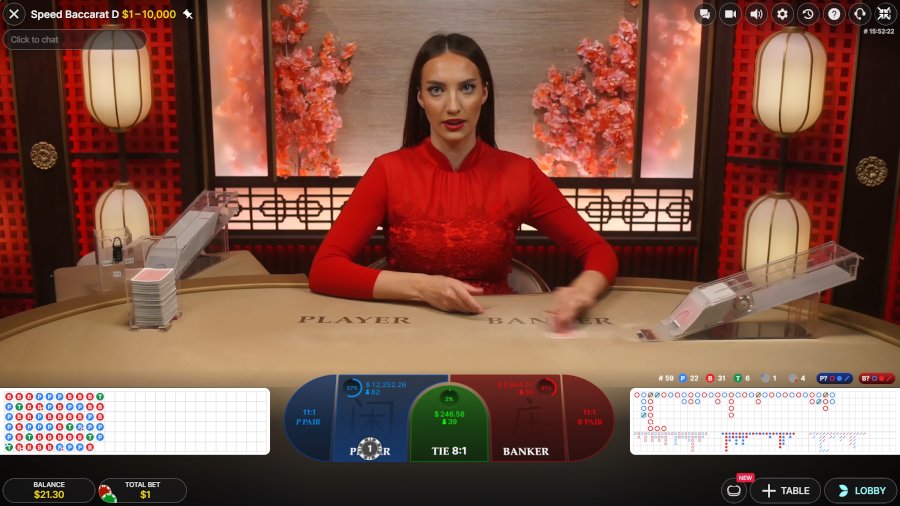 Evolution's Speed Baccarat with Real Dealers