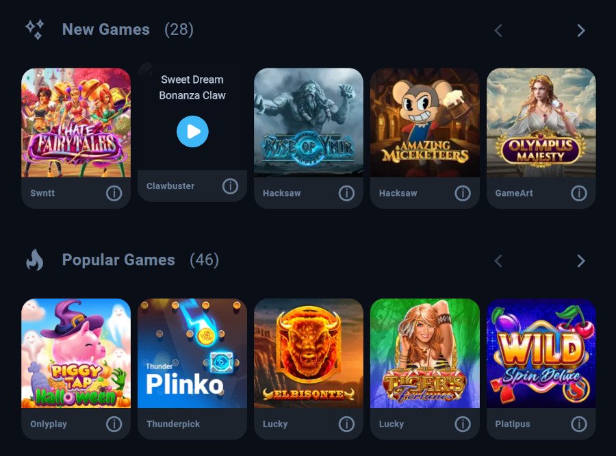 Thunderpick casino games