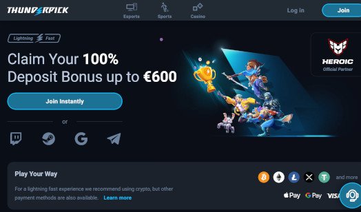 Top Thunderpick Review 2024: Crypto Betting, eSports & Casino Insights