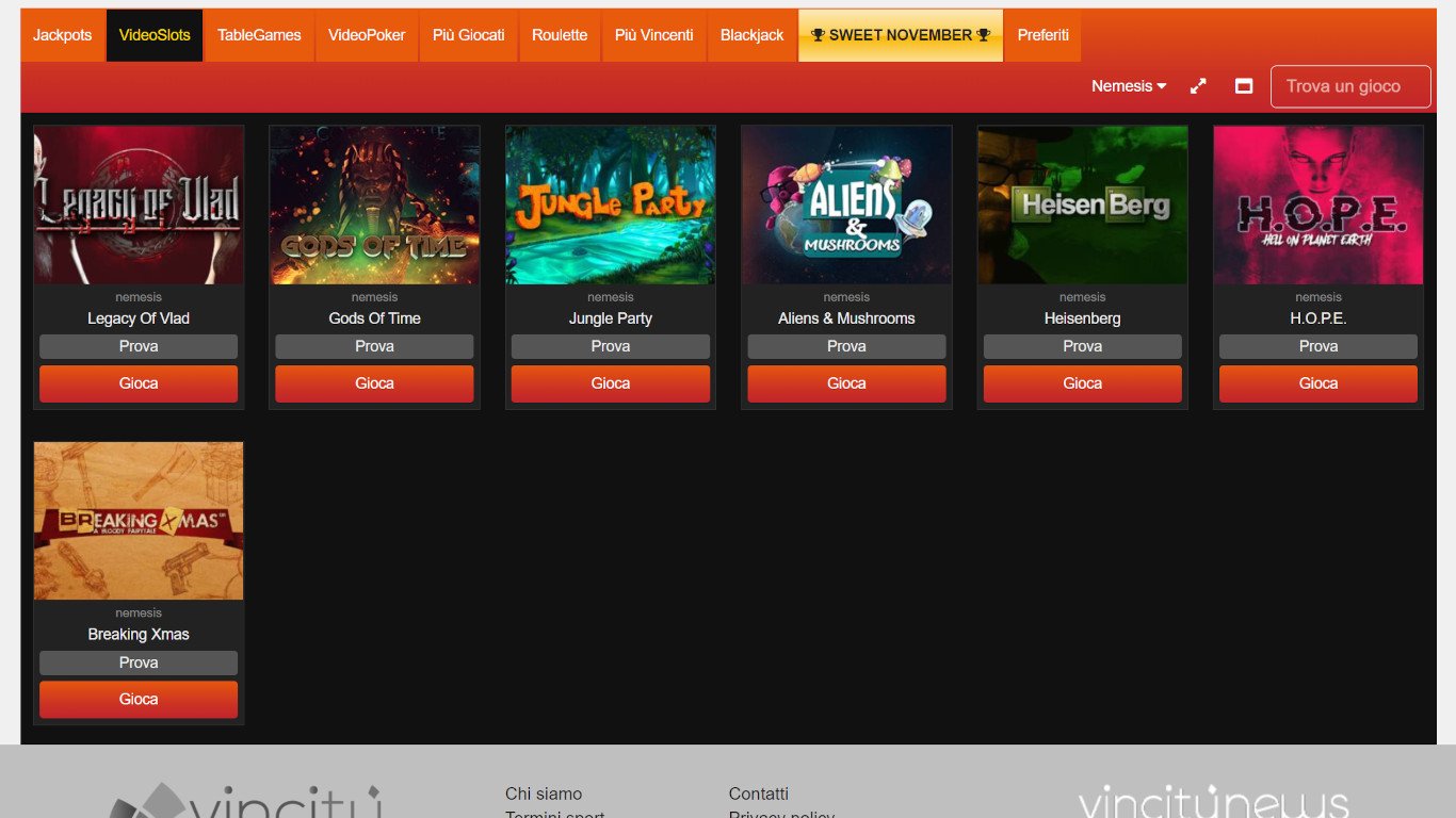 First Nemesis-powered casino