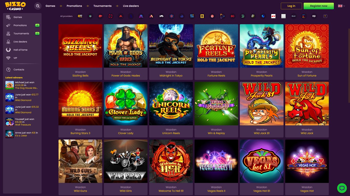 Typical Wazdan Casino Slot Collection