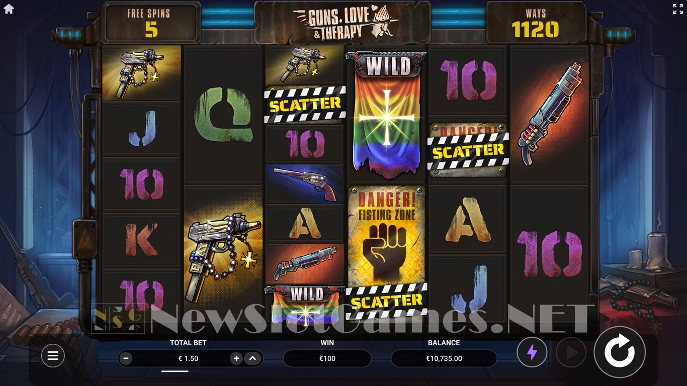 Guns, Love & Therapy free spins