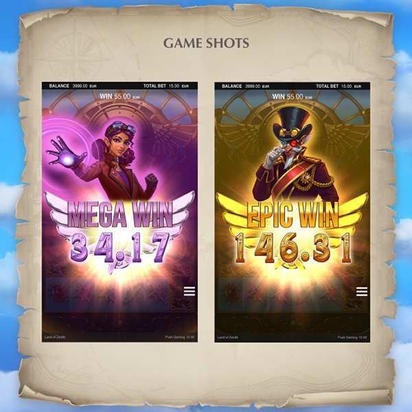 Land of Zenith slot winnings