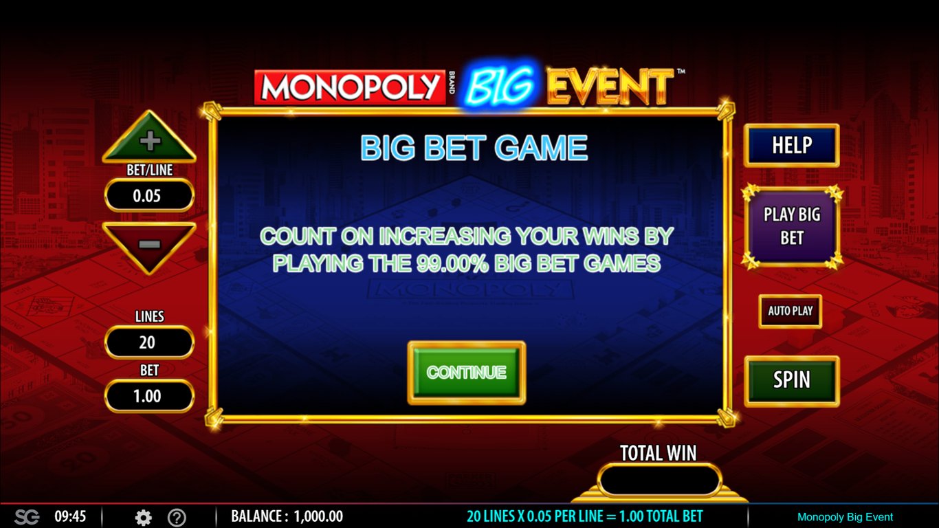 Monopoly Big Event Slot Demo Image