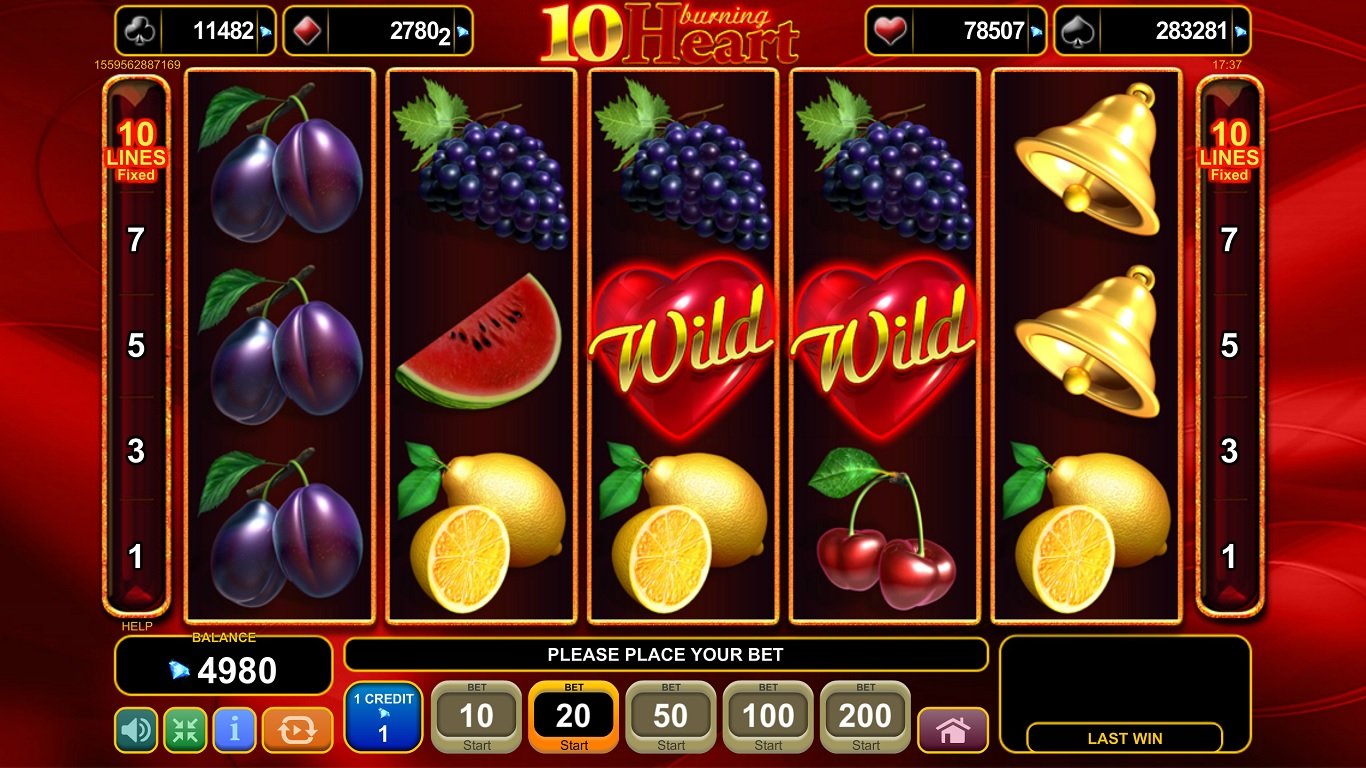 10 Burning Heart Slot Demo Image
