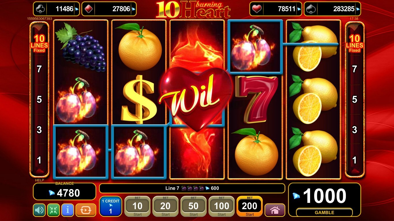 10 Burning Heart Slot Slot Image in Demo - pic. 2