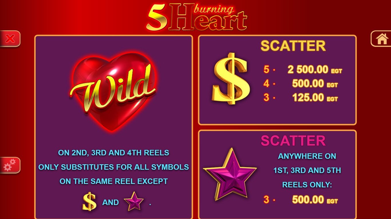 5 Burning Heart Slot Slot Image in Demo - pic. 2