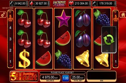 5 Burning Heart Slot Logo