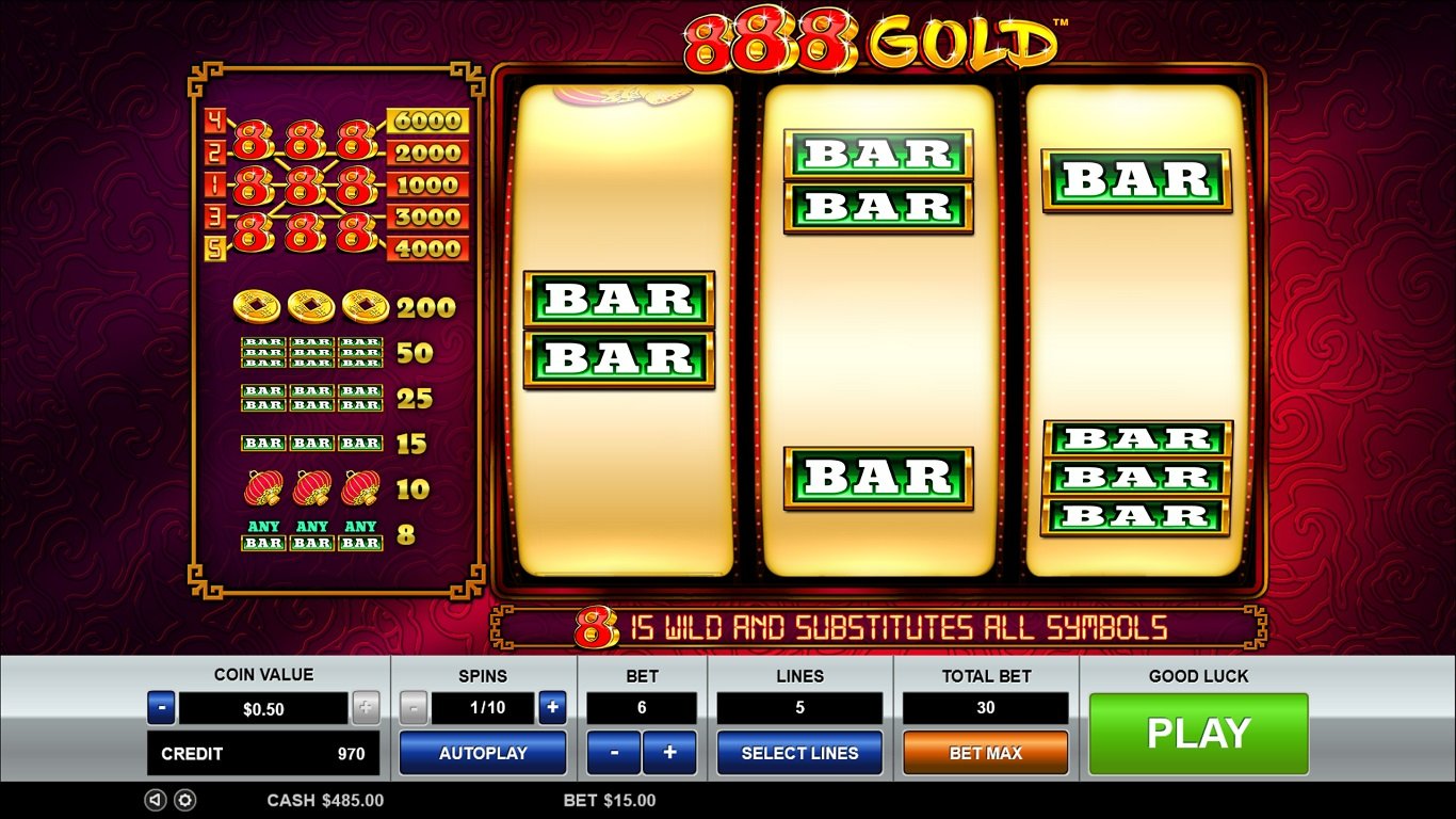 888 Gold Slot Demo Image