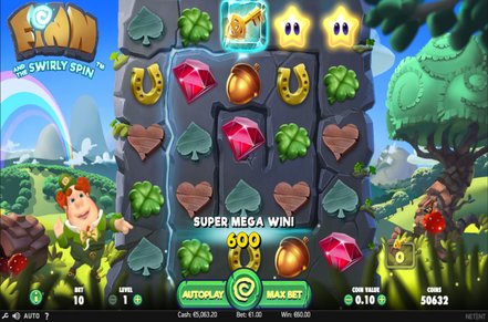 Finn and the Swirly Spin Slot Logo