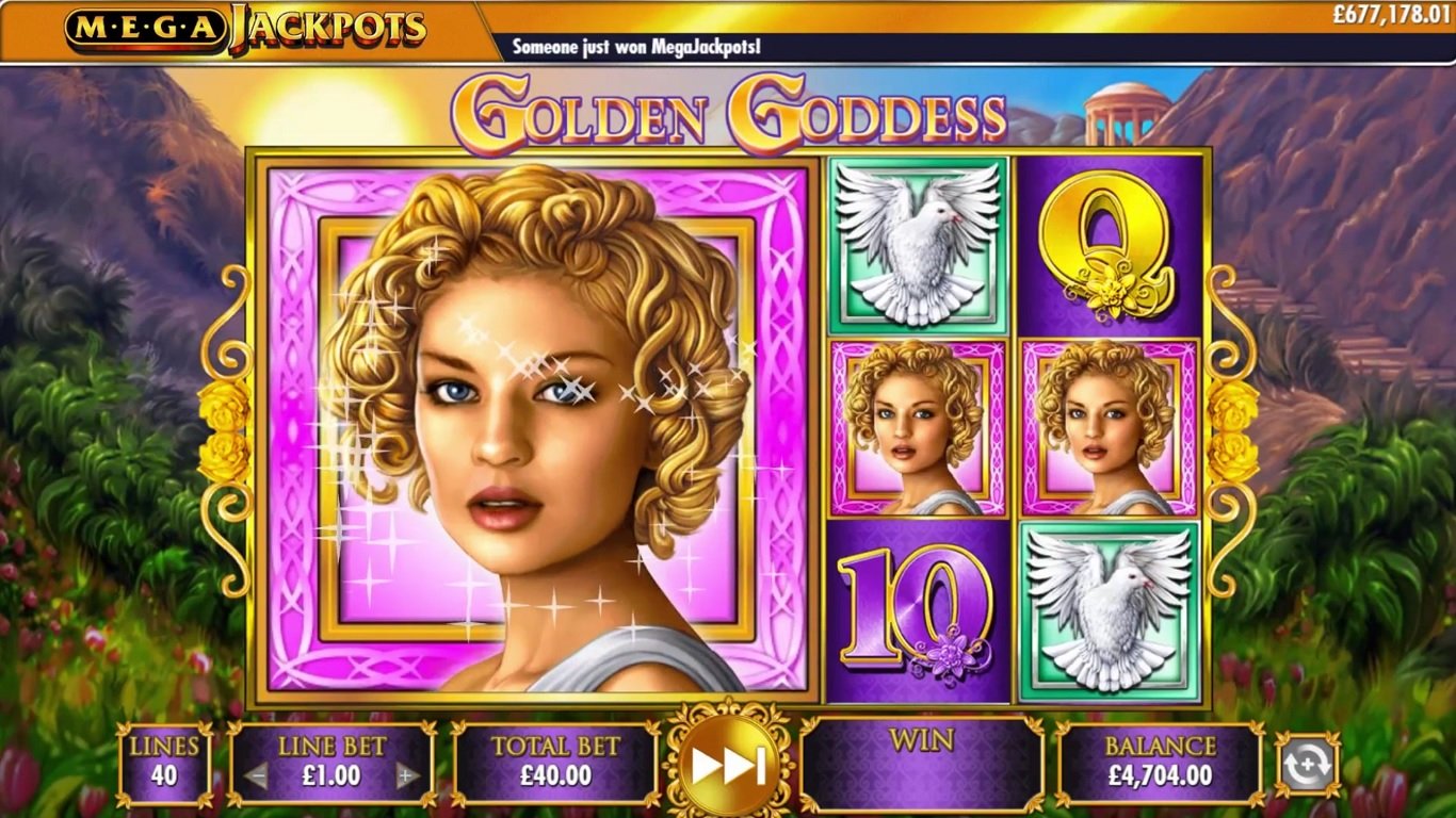 Golden Goddess MegaJackpots Slot Demo Image
