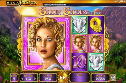 Golden Goddess MegaJackpots Slot Logo