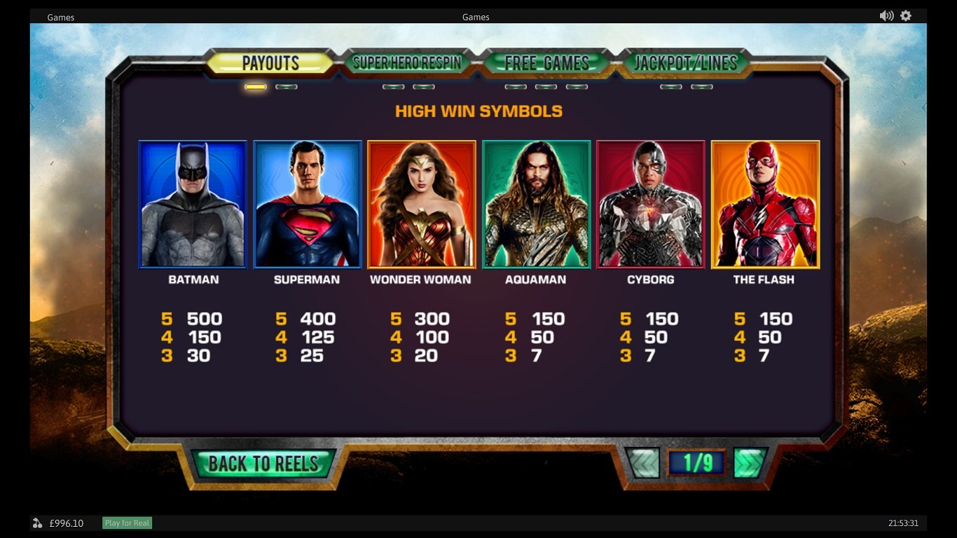 Justice League Slot Slot Image in Demo - pic. 2