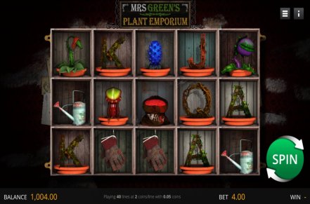 Mrs Greens Plant Emporium Slot Logo
