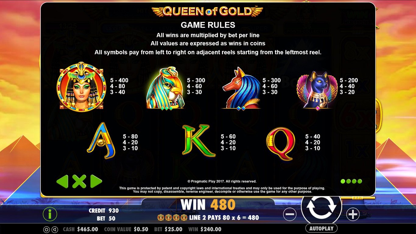 Queen of Gold Slot Slot Image in Demo - pic. 3