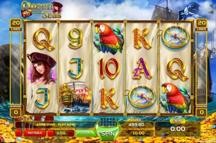 Queen Of The Seas Slot Logo
