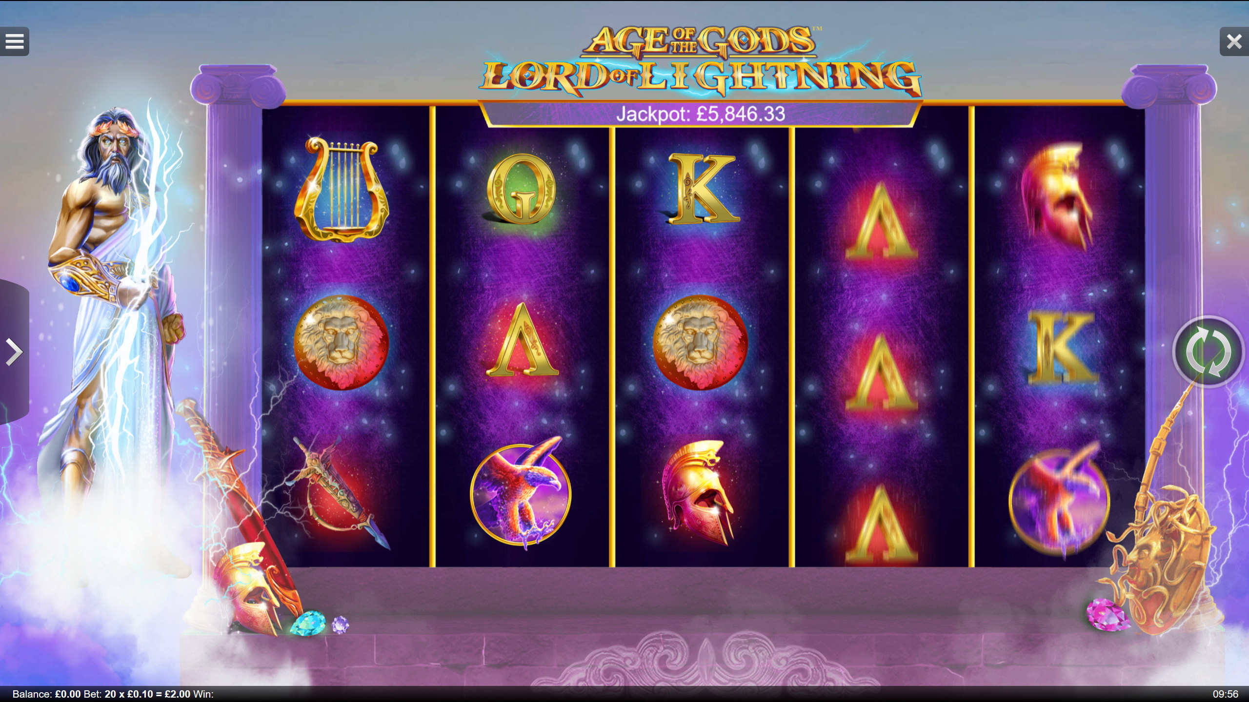 Age of the Gods Lord of Lightning Slot Slot Image in Demo - pic. 3