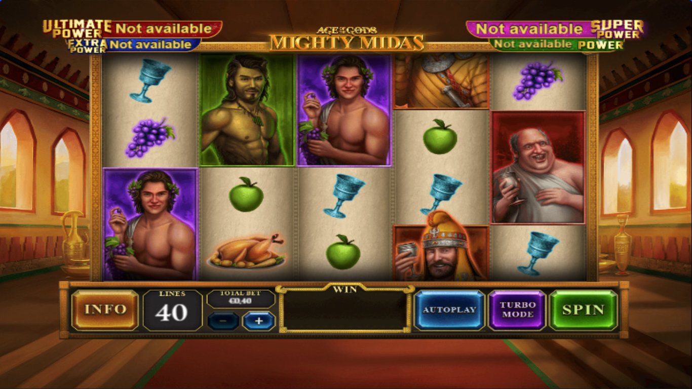 Age of the Gods Mighty Midas Slot Demo Image