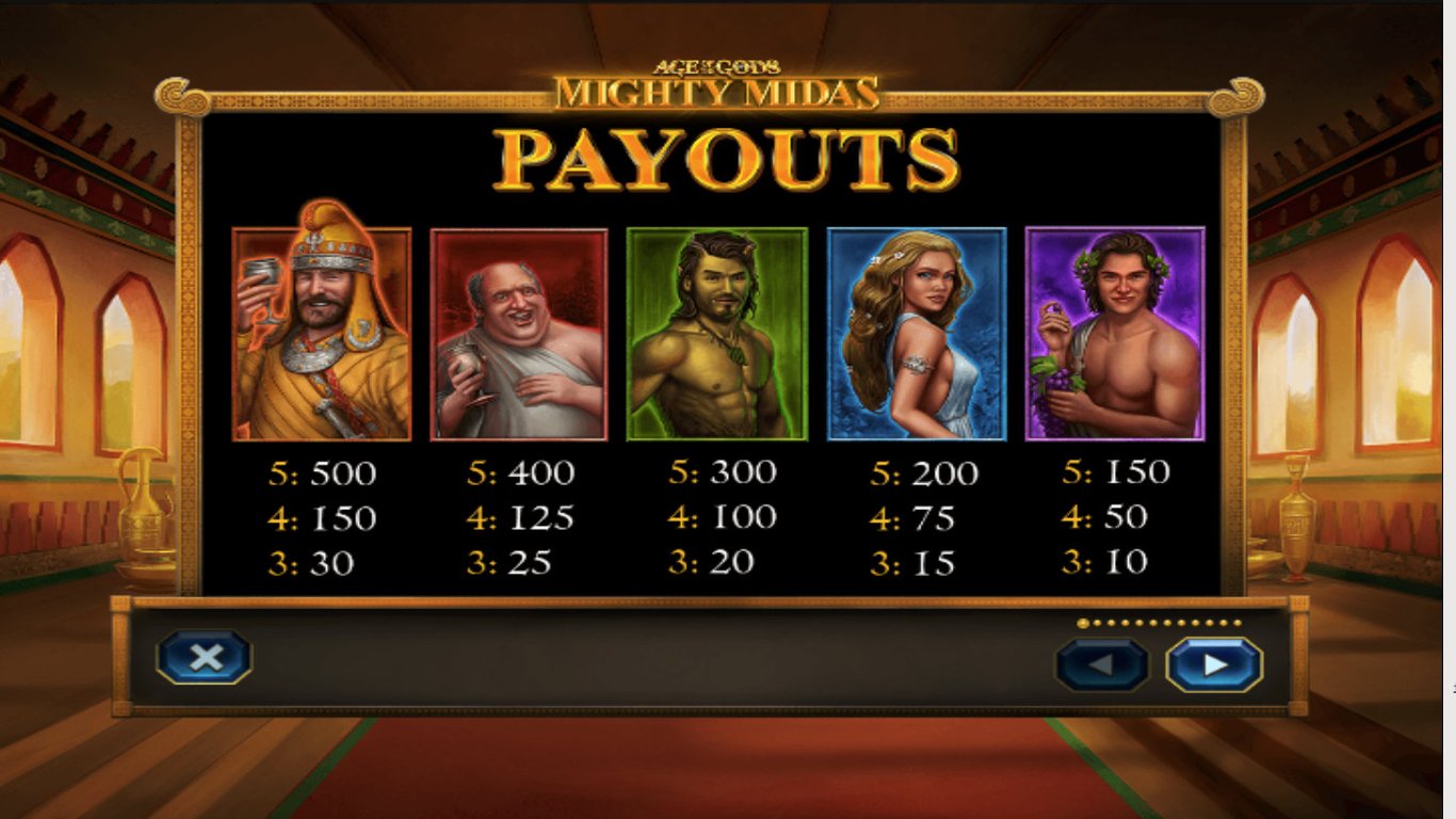 Age of the Gods Mighty Midas Slot Slot Image in Demo - pic. 3