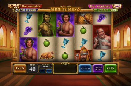 Age of the Gods Mighty Midas Slot Logo