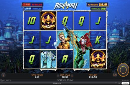 AquaMan Slot Logo