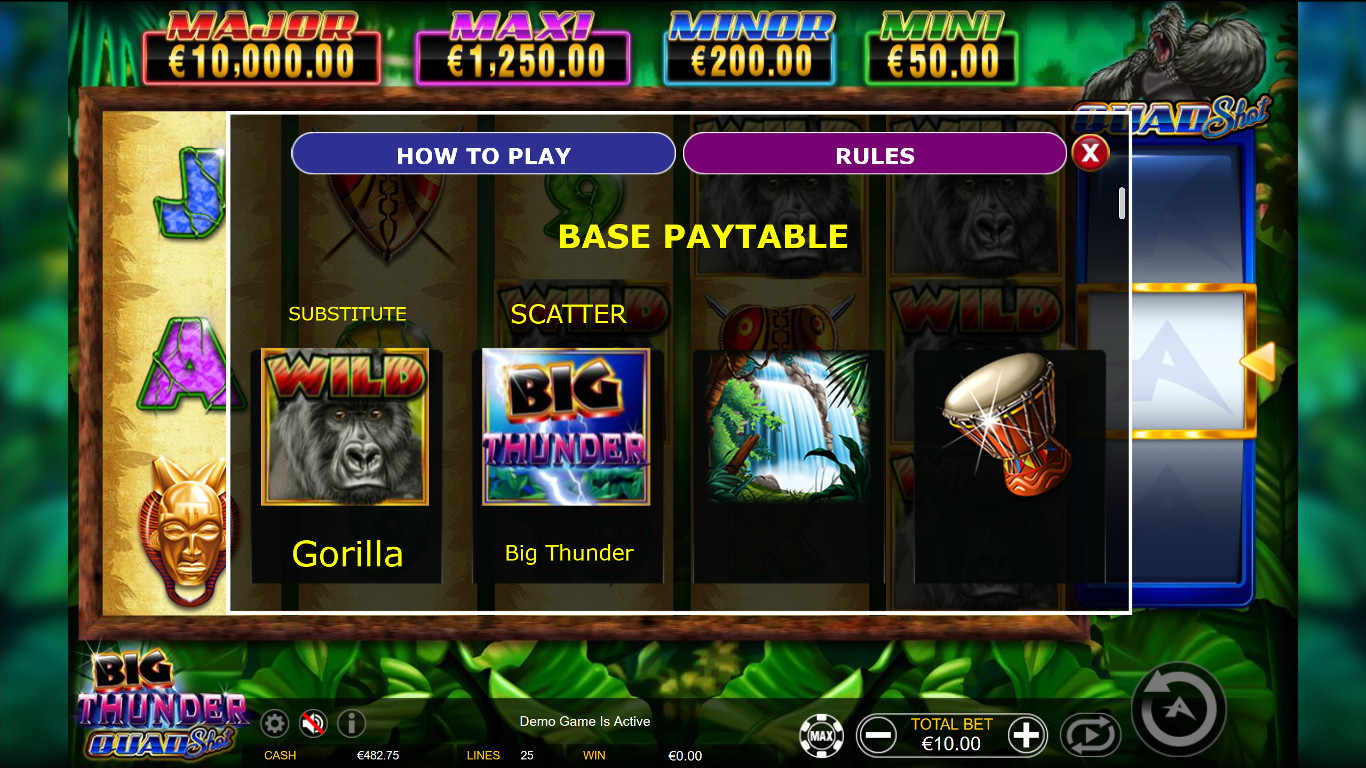 Big Thunder: Quad Shot Slot Slot Image in Demo - pic. 2