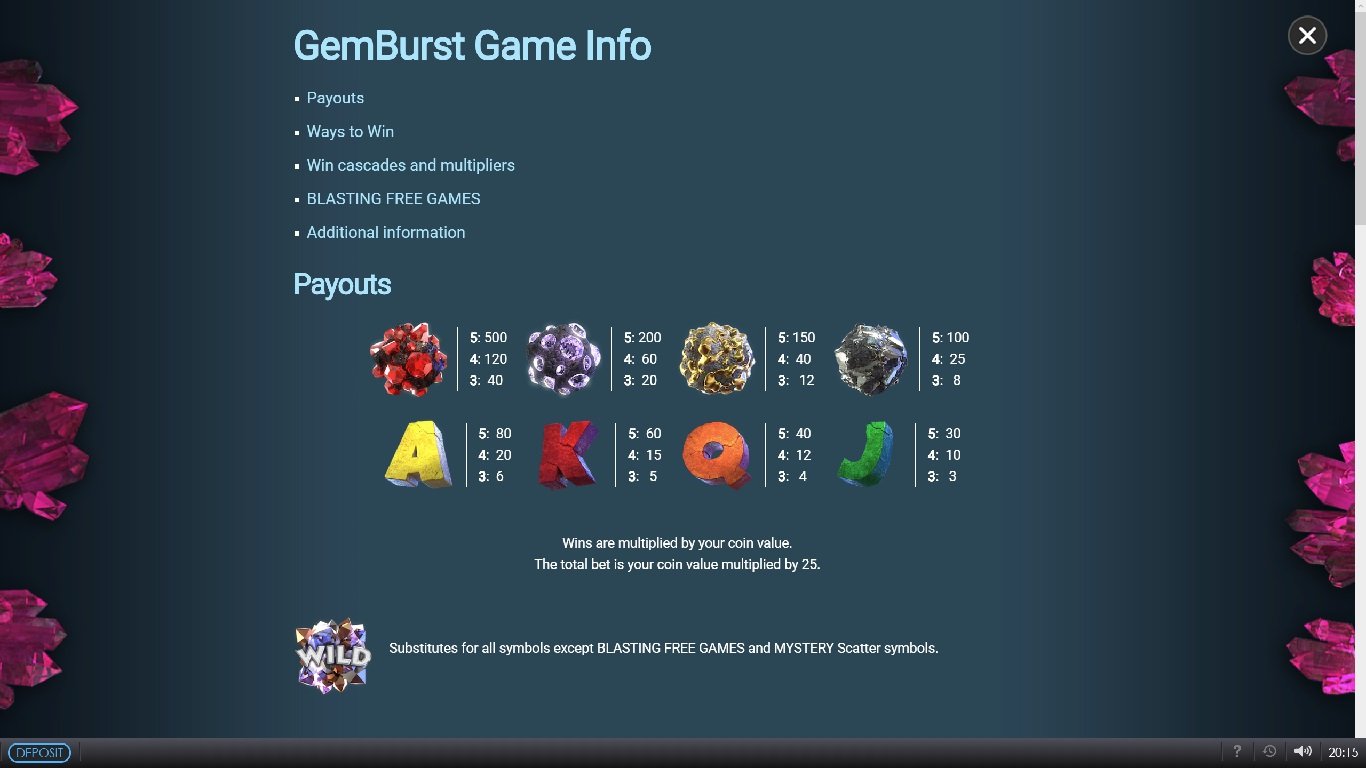 Gem Burst Slot Slot Image in Demo - pic. 3