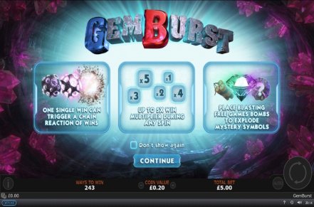 Gem Burst Slot Logo