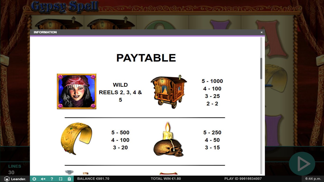 Gypsy Spell Slot Slot Image in Demo - pic. 3