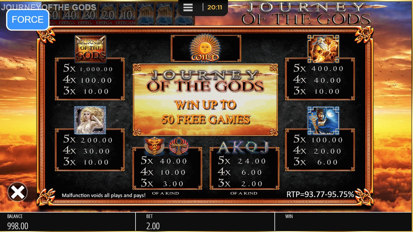 Journey of the Gods Slot Slot Image in Demo - pic. 3
