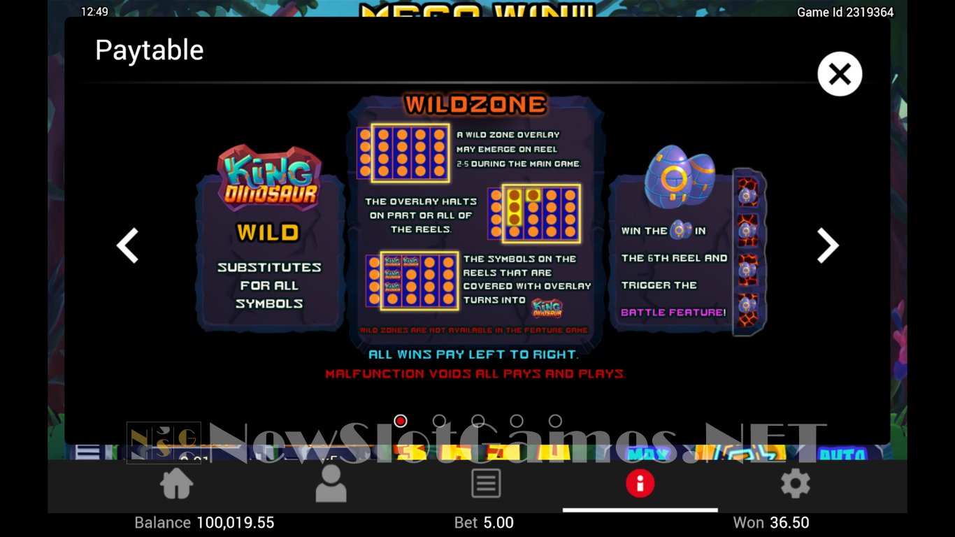 King Dinosaur Slot Slot Image in Demo - pic. 5