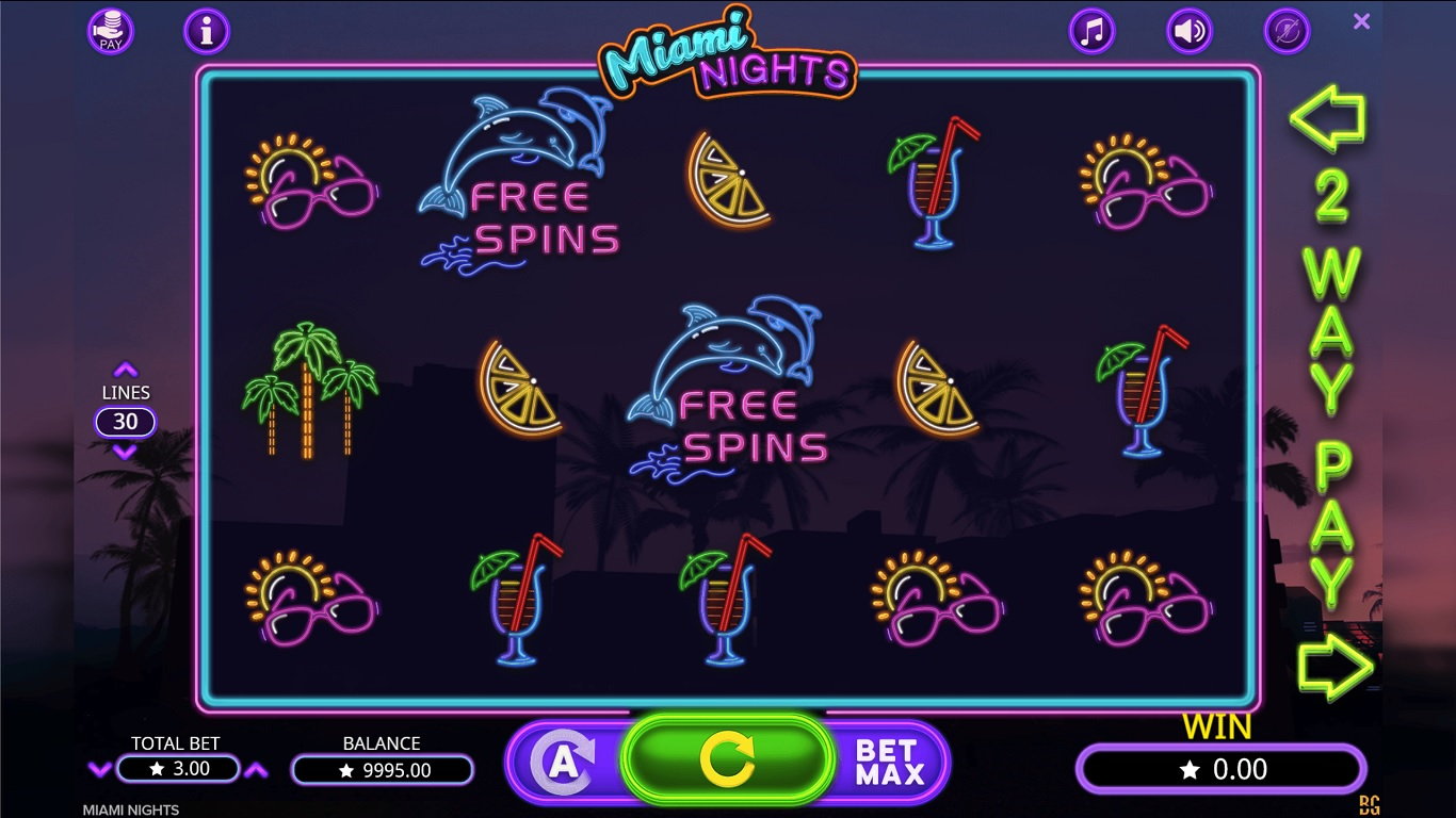 Miami Nights Slot Demo Image