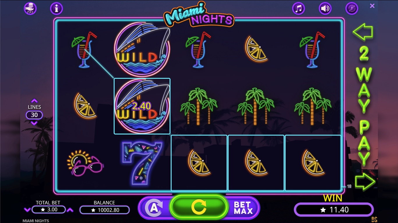 Miami Nights Slot Slot Image in Demo - pic. 2