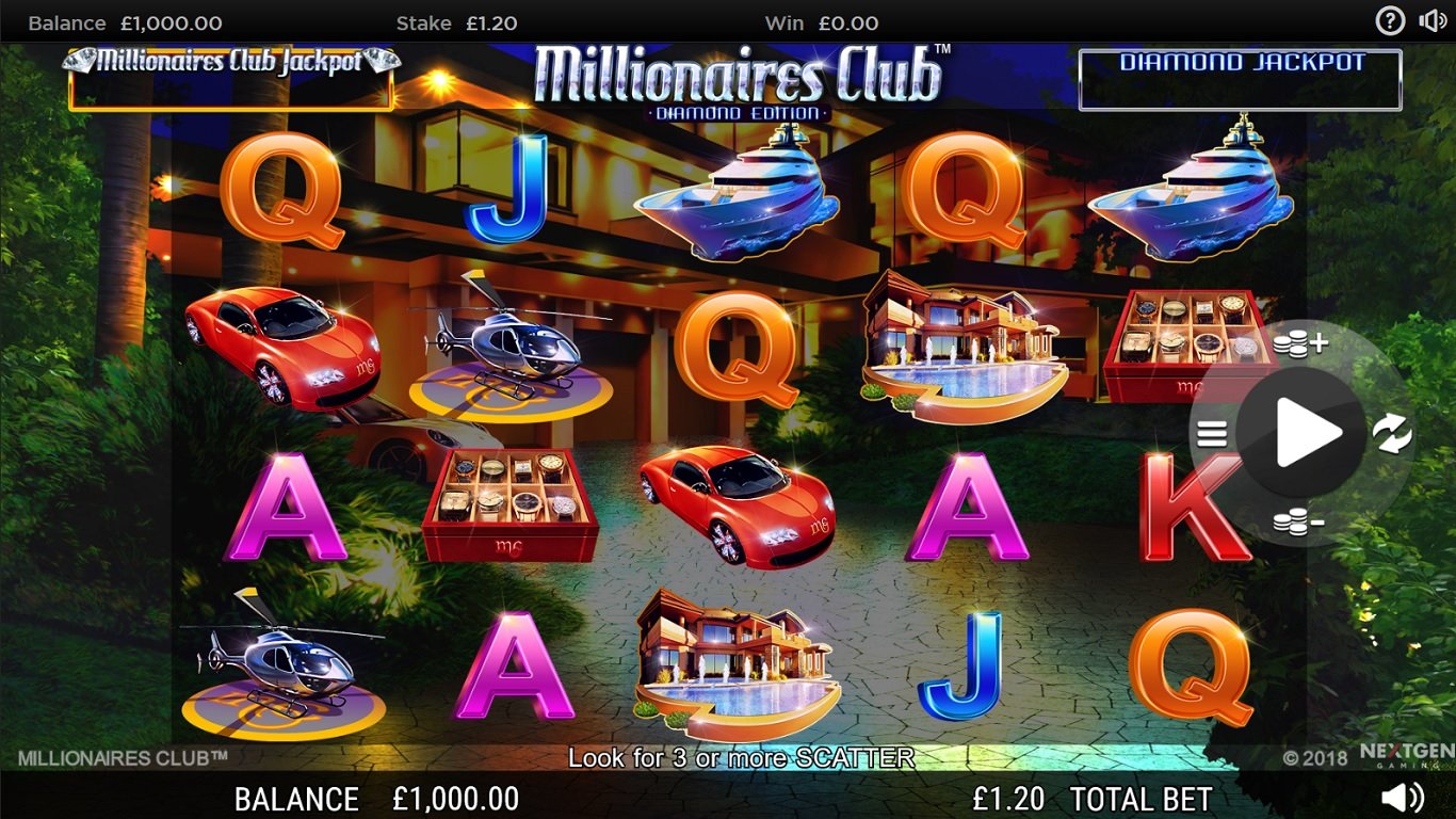 Millionaires Club Diamond Edition Slot Demo Image