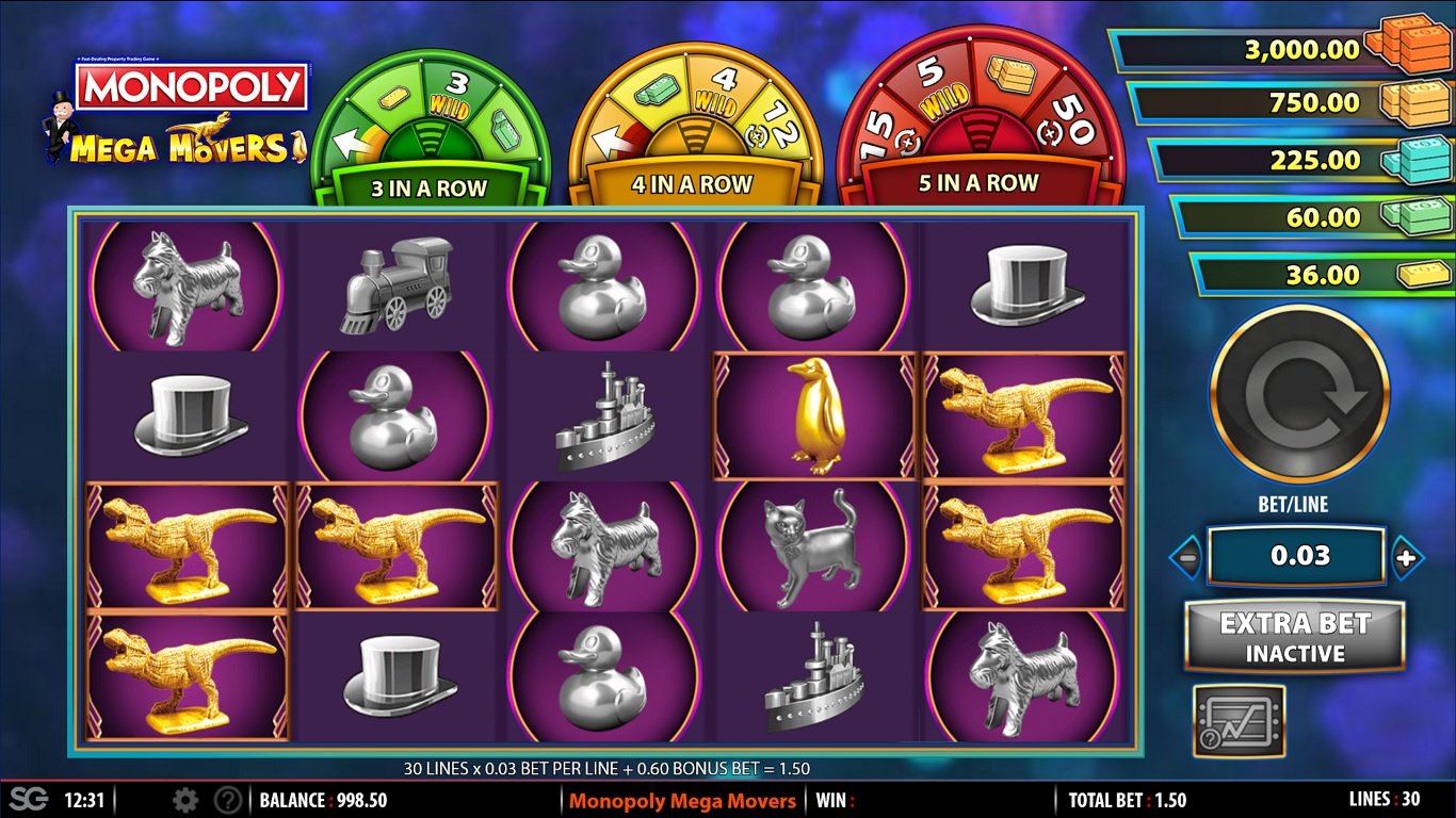 Monopoly Mega Movers Slot Demo Image