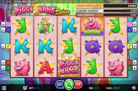 Piggy Bank Deluxe Slot Logo