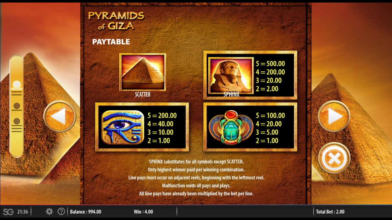 Pyramids of Giza Slot Slot Image in Demo - pic. 3