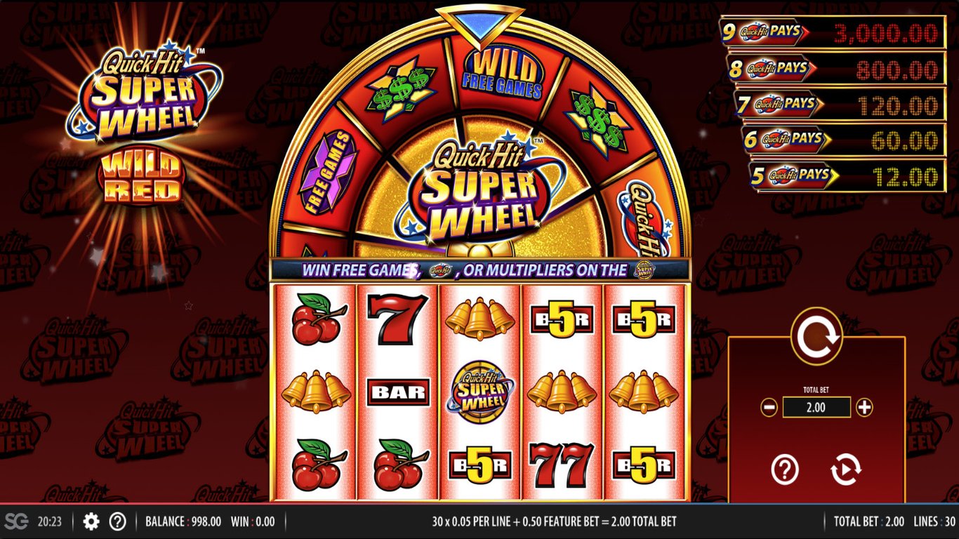 Quick Hit Super Wheel Wild Red Slot Demo Image