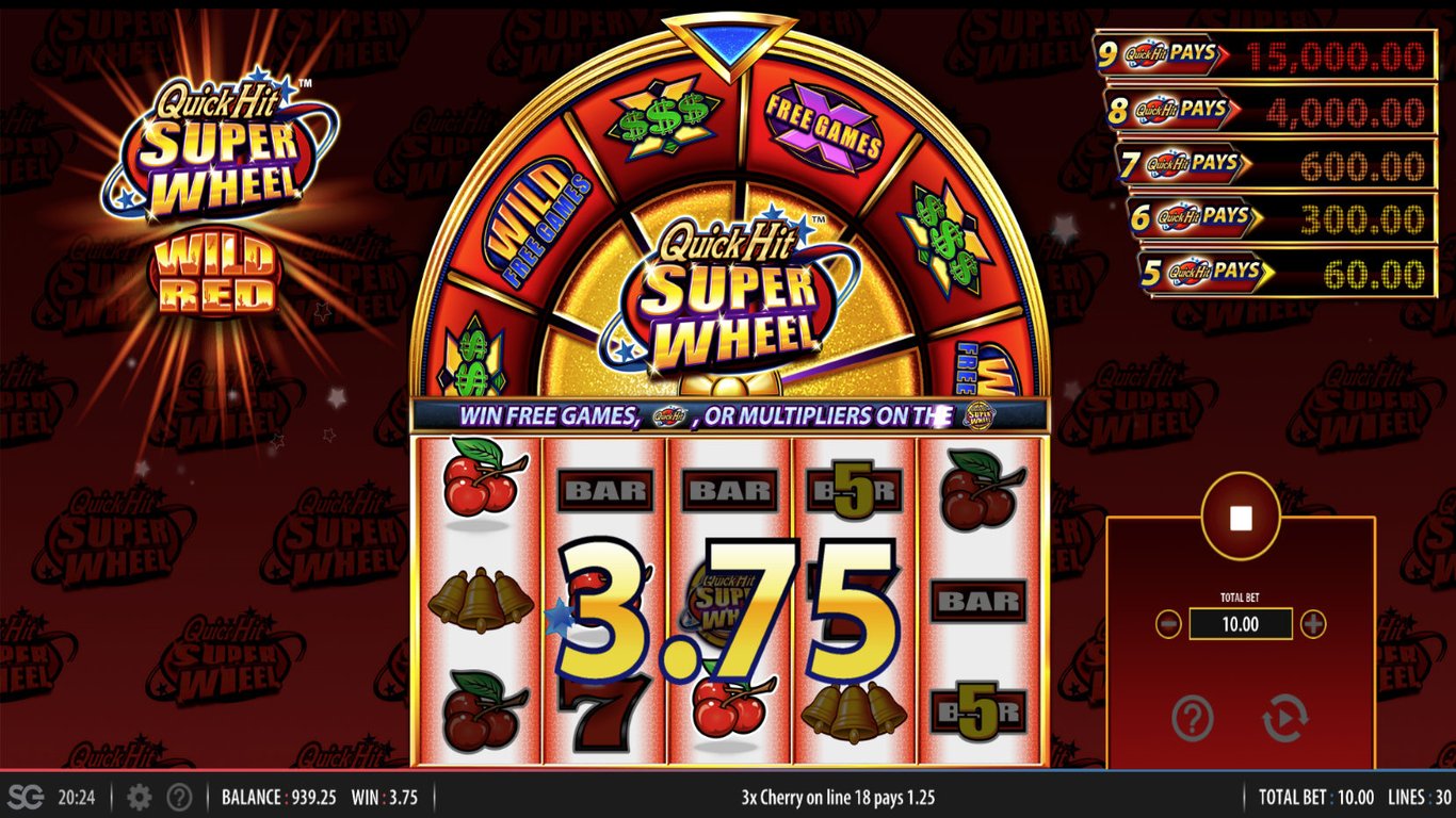 Quick Hit Super Wheel Wild Red Slot Slot Image in Demo - pic. 2