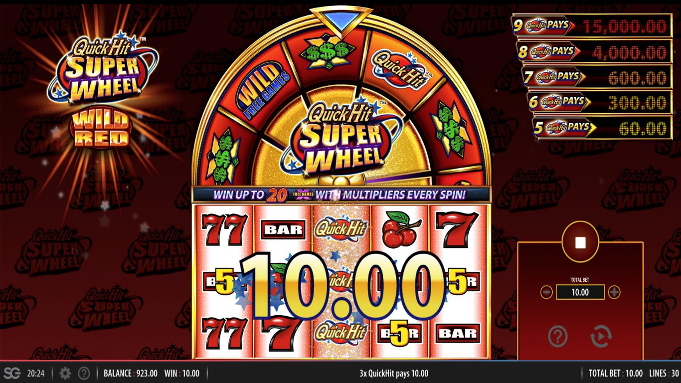 Quick Hit Super Wheel Wild Red Slot Slot Image in Demo - pic. 3