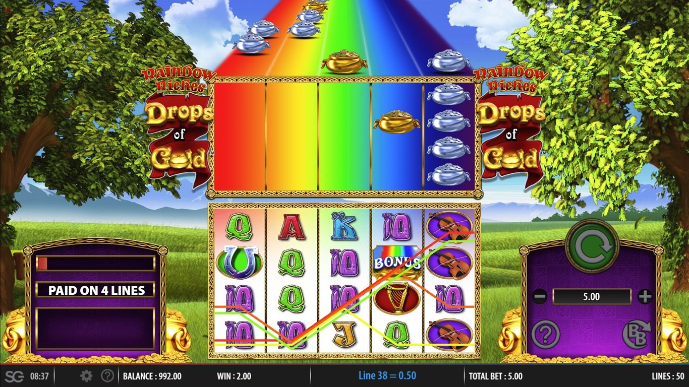 Rainbow Riches Drops of Gold Slot Slot Image in Demo - pic. 2