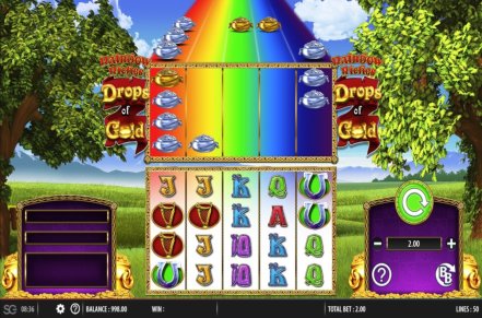 Rainbow Riches Drops of Gold Slot Logo