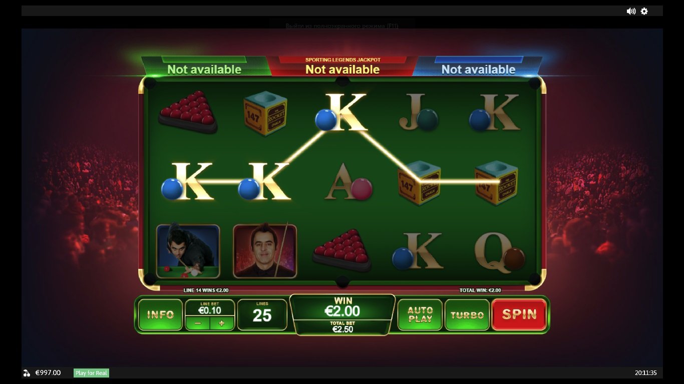 Ronnie O Sullivan Sporting Legends Slot Slot Image in Demo - pic. 2