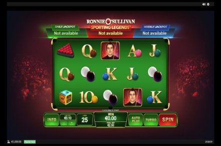 Ronnie O Sullivan Sporting Legends Slot Logo