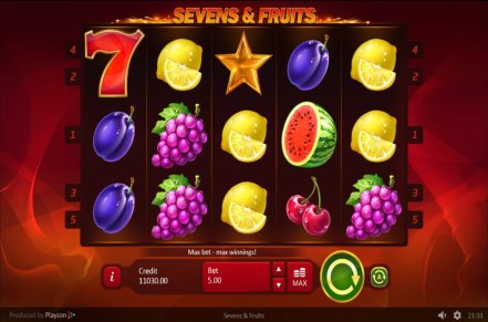 Sevens and Fruits Slot Logo