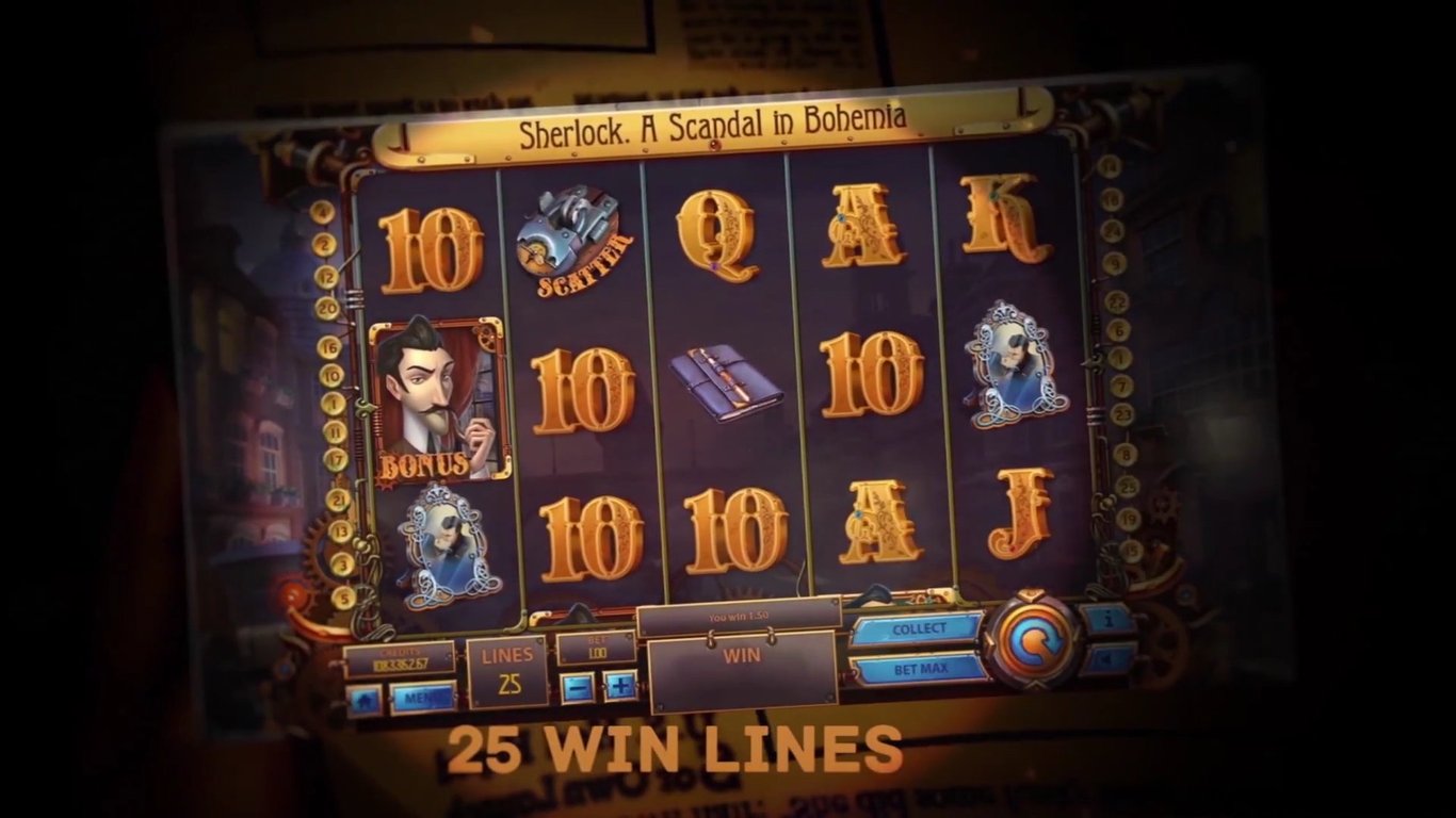 Sherlock A Scandal in Bohemia Slot Demo Image