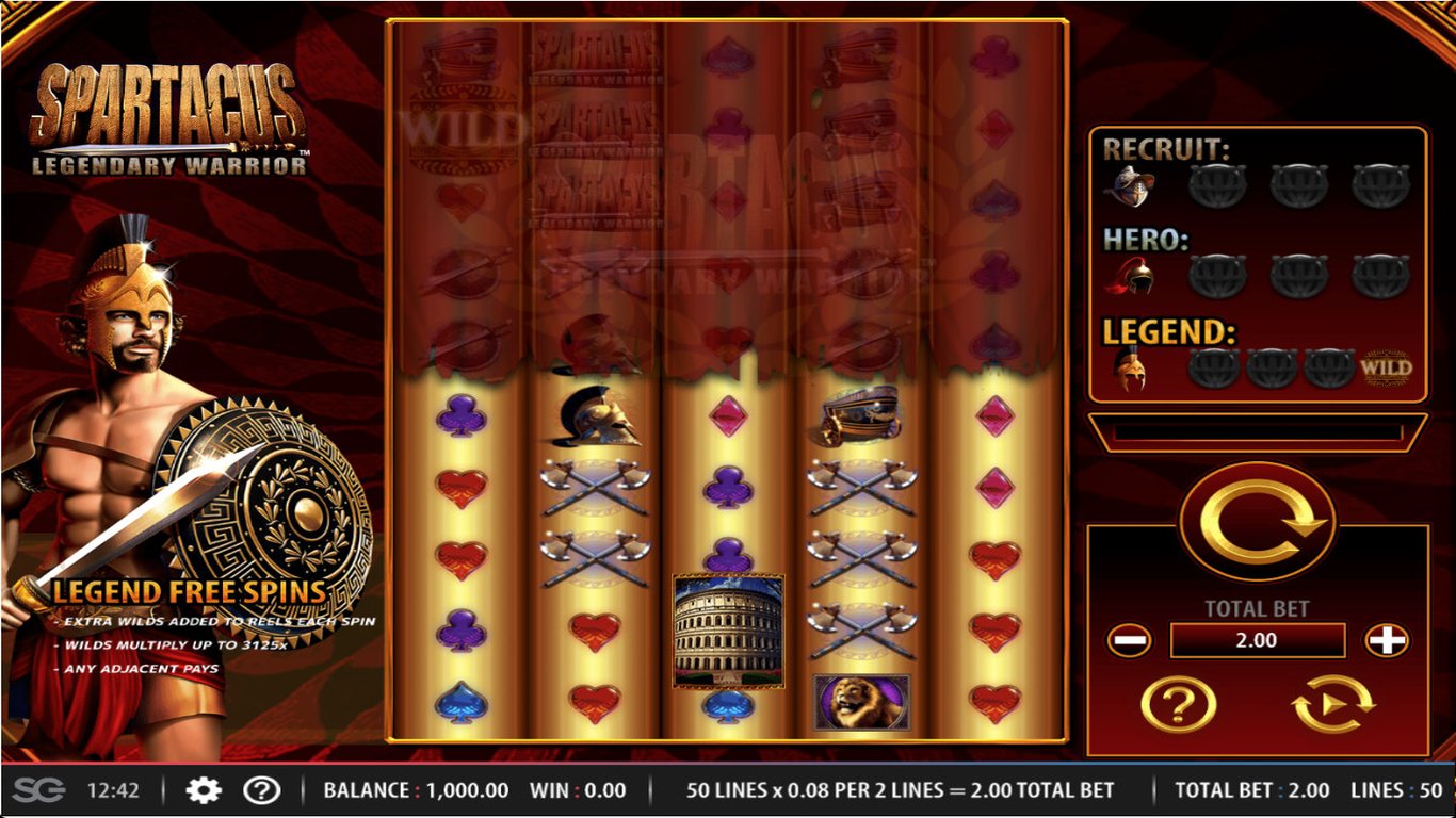 Spartacus Legendary Warrior Slot Demo Image